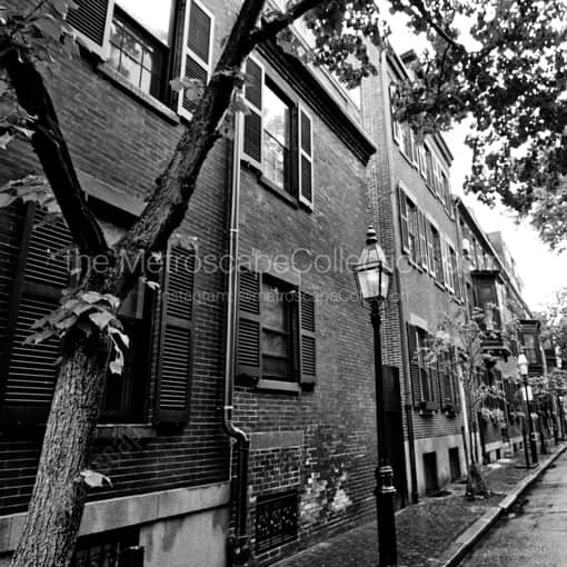 Cedar Street in Beacon Hill -- Boston Black and White Framed Photos