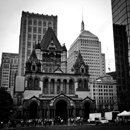 Trinity Church on Copley Square -- Boston Black and White Framed Photos