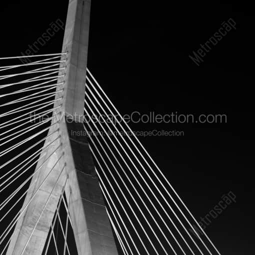 The North Spire of the Bunker Hill Bridge -- Boston Black and White Framed Photos