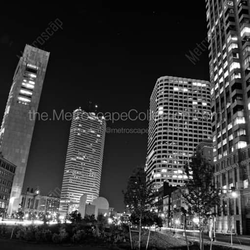 The Boston Financial District -- Boston Black and White Framed Photos