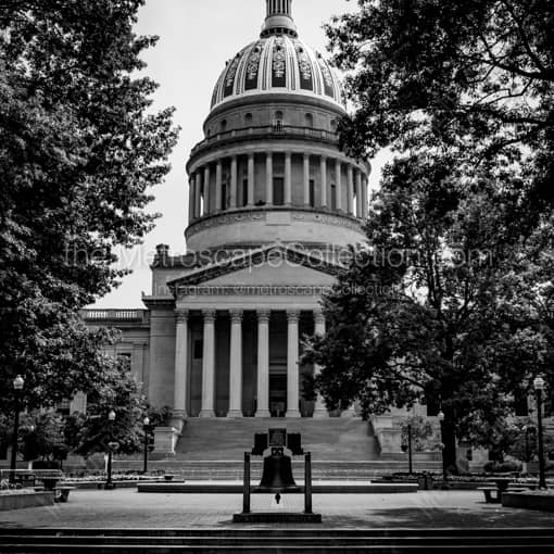 The West Virginia State Capitol Building -- Charleston WV Black and White Framed Photos