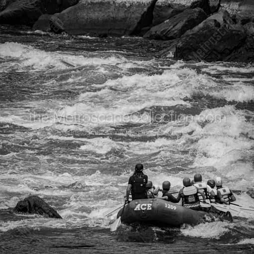 West Virginia White Water Rafting -- Charleston WV Black and White Framed Photos
