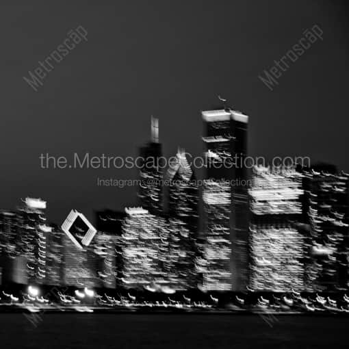 Chicago Framed Photos of The Prudential Building part of the Chicago Skyline Blurry The Prudential Building part of the Chicago Skyline Blurry -- Chicago Black and White Framed Photos