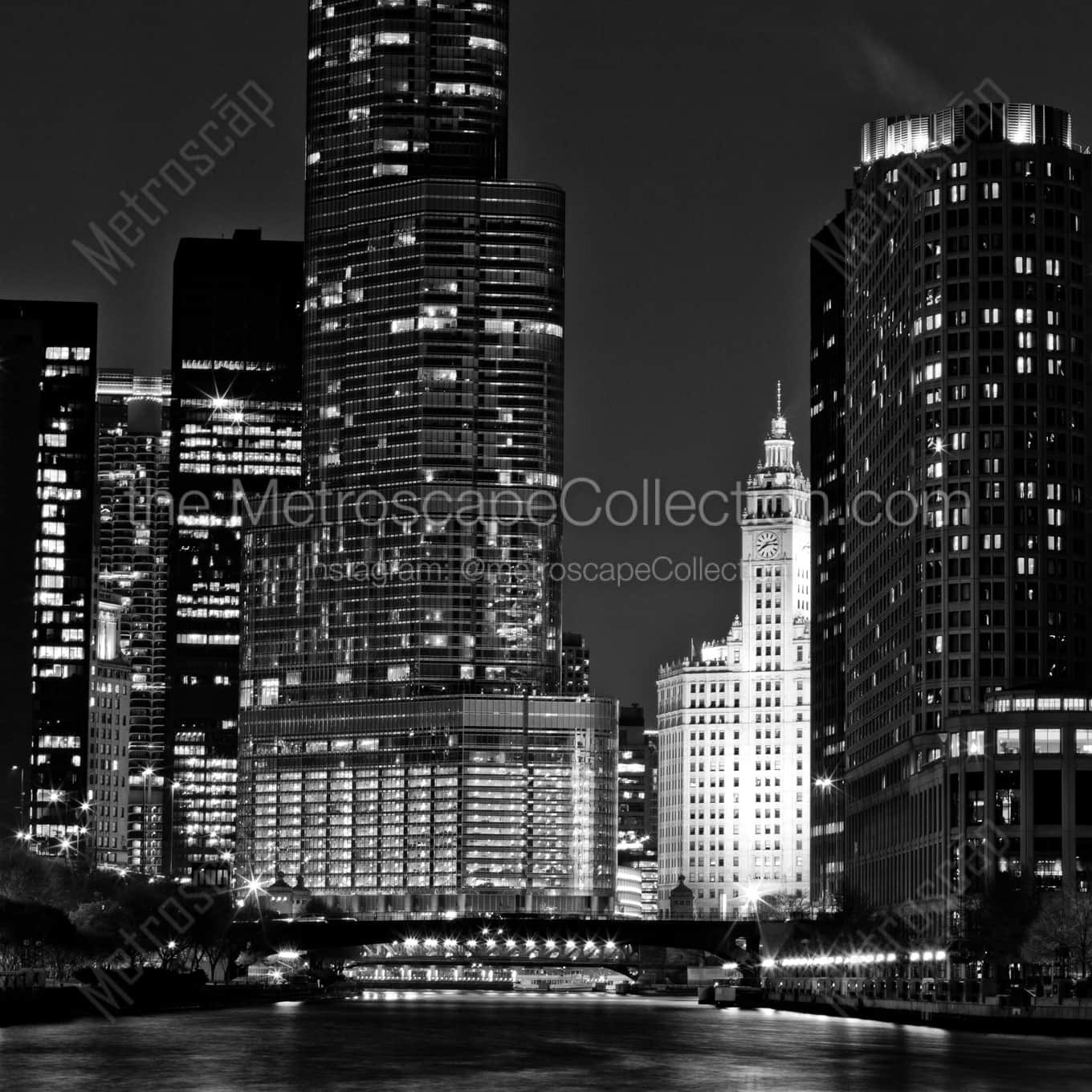 Trump Tower and Wrigley Building from Lakeshore Drive Framed Photos Trump Tower and Wrigley Building from Lakeshore Drive Framed Photos square crop