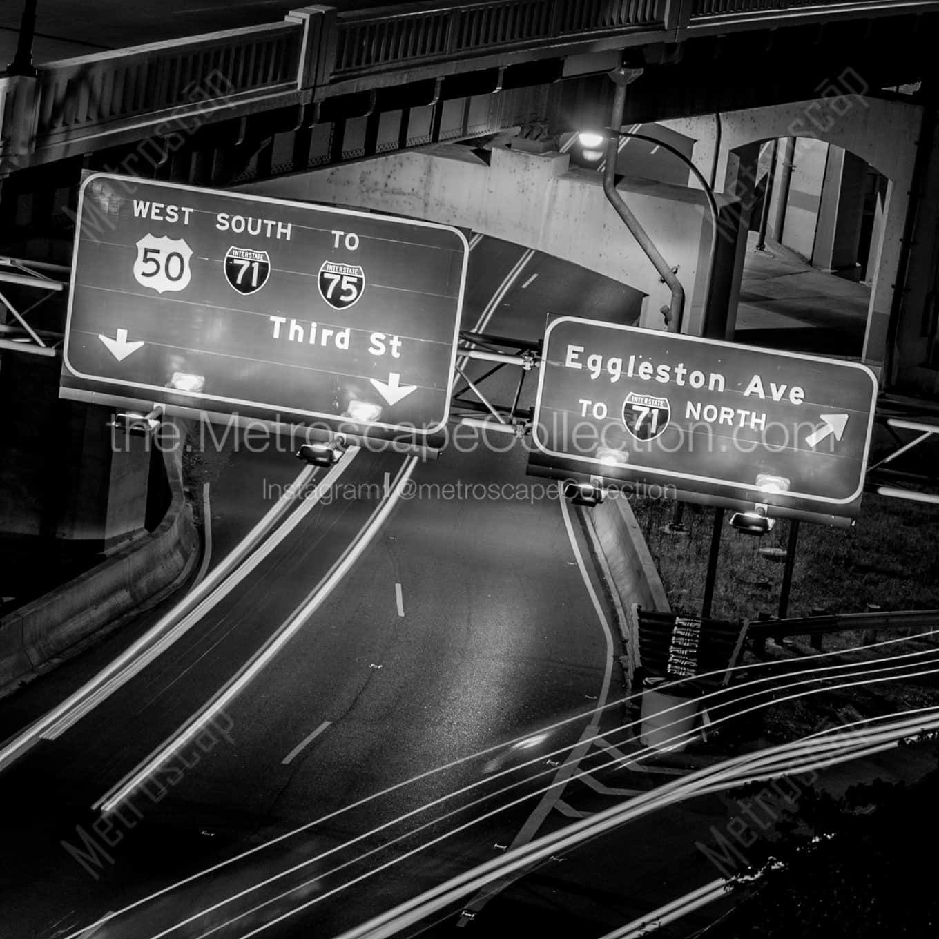 Traffic at the exit to Egglston Ave and Third Street from Columbia Parkway Framed Photos square crop