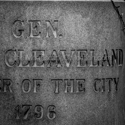 Cleveland Framed Photos of Etching of General Cleaveland's Correctly Spelled Name. Etching of General Cleaveland's Correctly Spelled Name. -- Cleveland Black and White Framed Photos