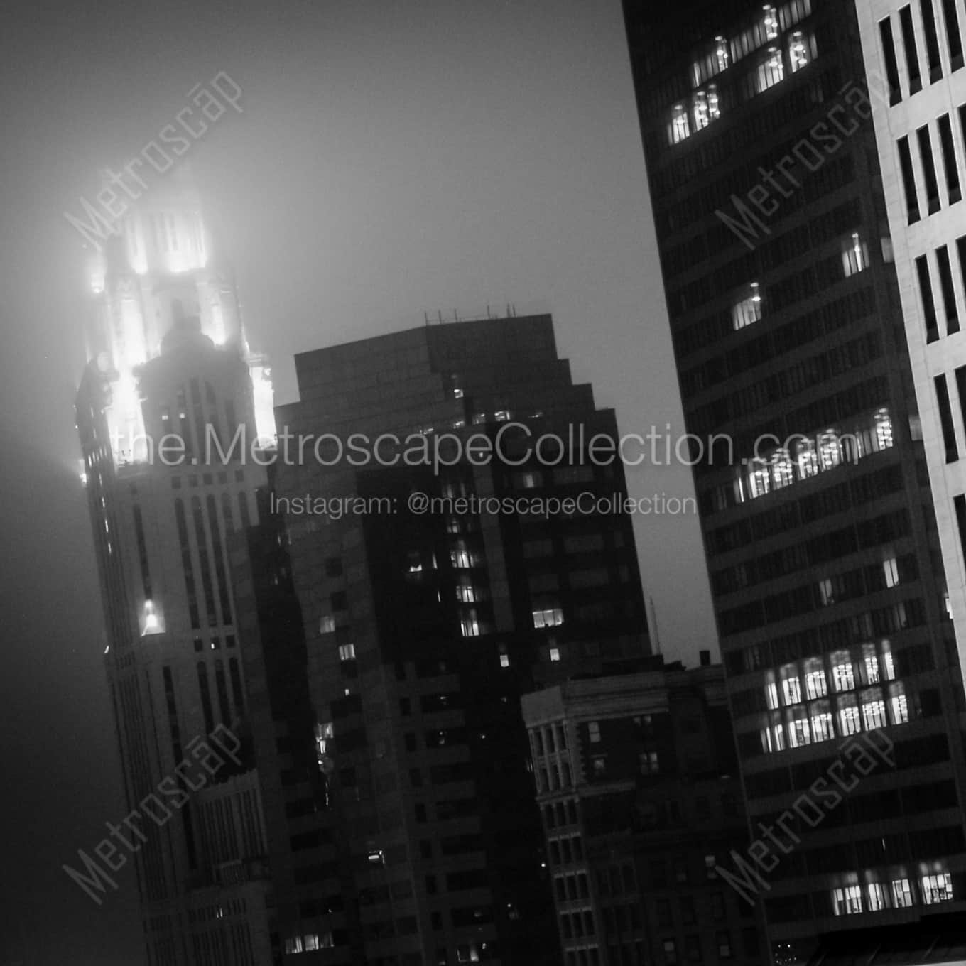 Fog Engulfs the Top of the LeVeque Tower Framed Photos Fog Engulfs the Top of the LeVeque Tower Framed Photos square crop