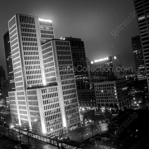 Columbus Framed Photos of The Walkway from the National City Building to its Parking Garage The Walkway from the National City Building to its Parking Garage -- Columbus Black and White Framed Photos