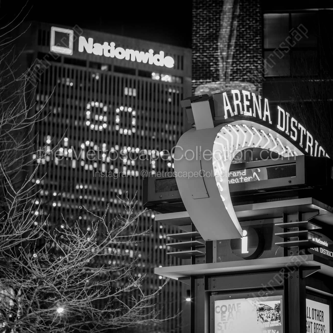 Go Jackets and an Arena District Sign Framed Photos square crop