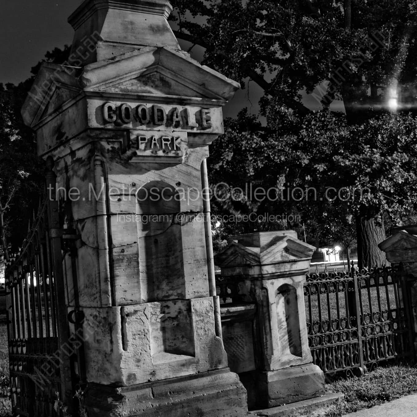 The Goodale Park Entrance Gate Framed Photos square crop