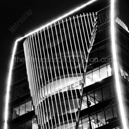 The Top of the Hunt Group Building -- Dallas Black and White Framed Photos