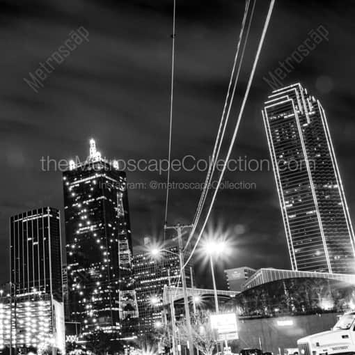Downtown Dallas at Lamar and Ross -- Dallas Black and White Framed Photos