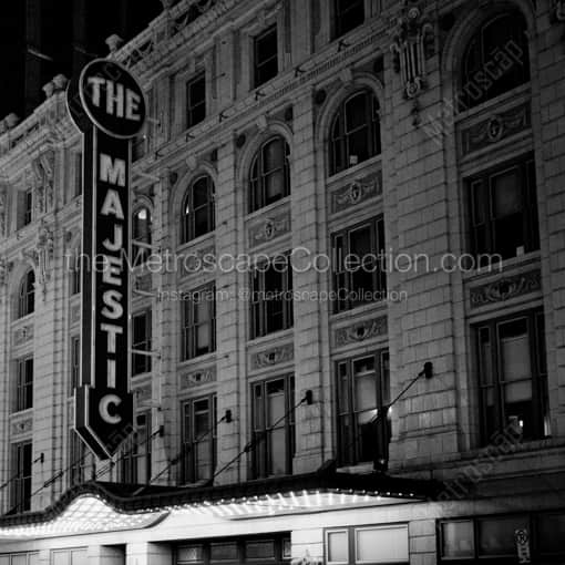 The Dallas Majestic Theater -- Dallas Black and White Framed Photos