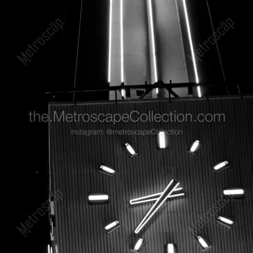 The Clock Face on the Merc -- Dallas Black and White Framed Photos
