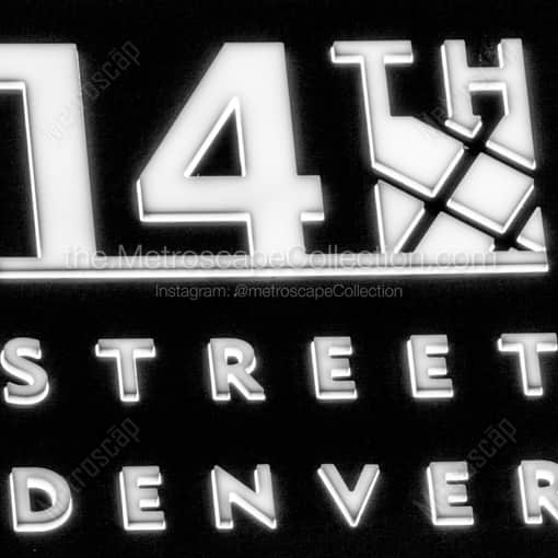 14th Street Denver -- Denver Black and White Framed Photos