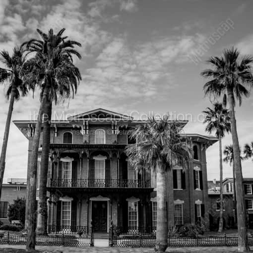 The Ashton Villa -- Galveston Black and White Framed Photos