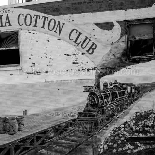 The Magnolia Cotton Club Mural -- Galveston Black and White Framed Photos