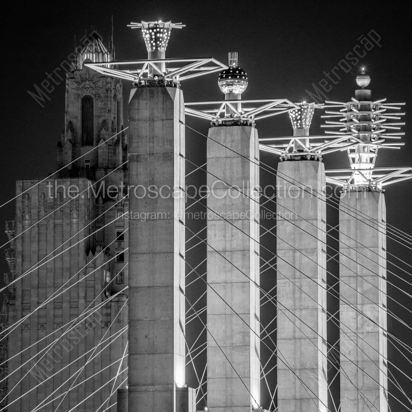 The KCPL Building and Bartle Hall Pylons Framed Photos square crop