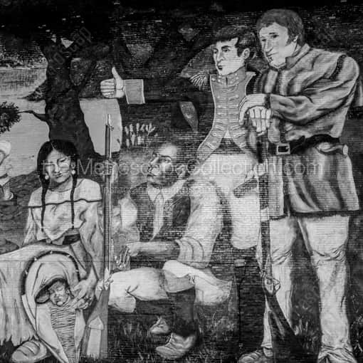 Kansas City Framed Photos of A Lewis and Clark Mural on the National Furniture Building A Lewis and Clark Mural on the National Furniture Building -- Kansas City Black and White Framed Photos