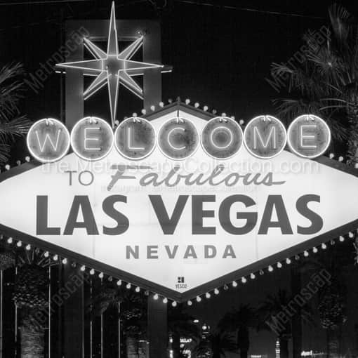 Welcome to Fabulous Las Vegas -- Las Vegas Black and White Framed Photos