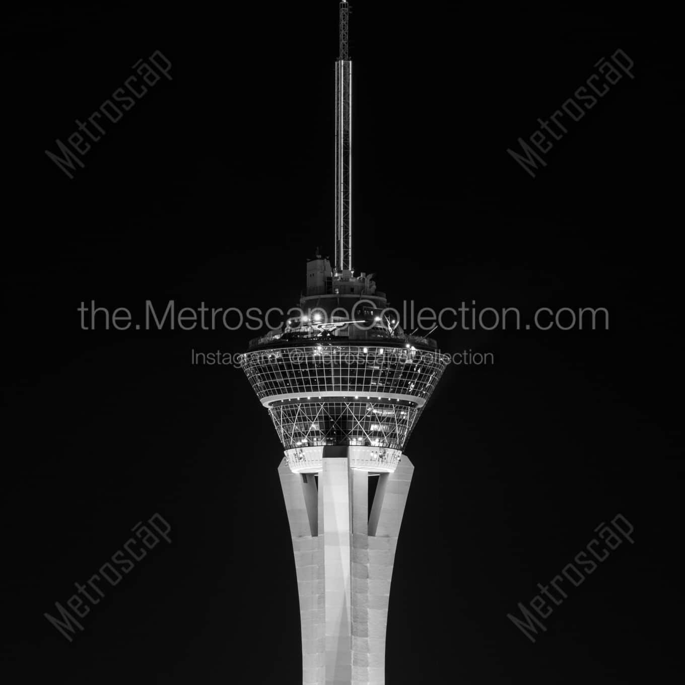 The Stratosphere Alone at Night Framed Photos The Stratosphere Alone at Night Framed Photos square crop