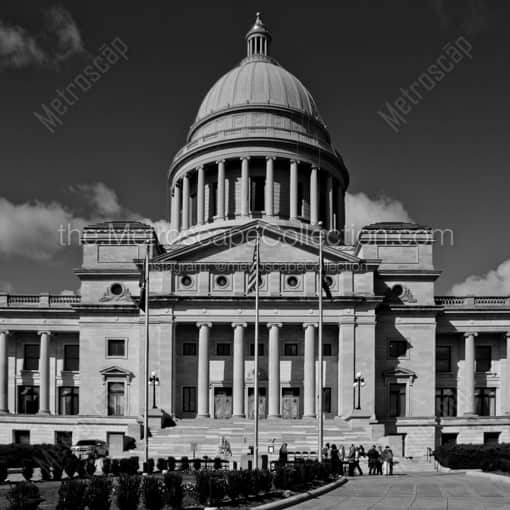 The Arkansas State Capitol Building -- Little Rock Black and White Framed Photos