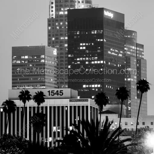 Los Angeles Framed Photos of The Commerce Escrow and Paul Hastings Building in Downtown LA The Commerce Escrow and Paul Hastings Building in Downtown LA -- Los Angeles Black and White Framed Photos