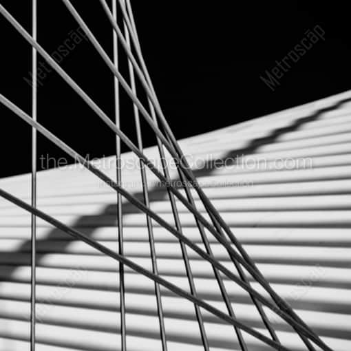 Support Cables for the Milwaukee Art Museum Structure -- Milwaukee Black and White Framed Photos