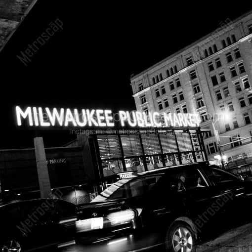 The Milwaukee Public Market -- Milwaukee Black and White Framed Photos