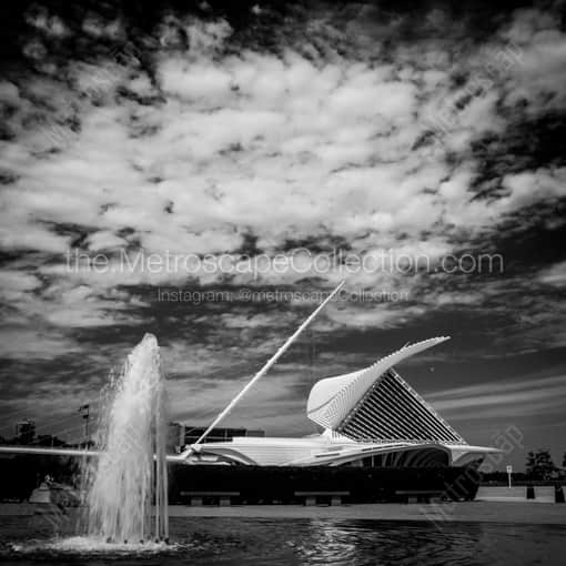 The Milwaukee Art Museum -- Milwaukee Black and White Framed Photos