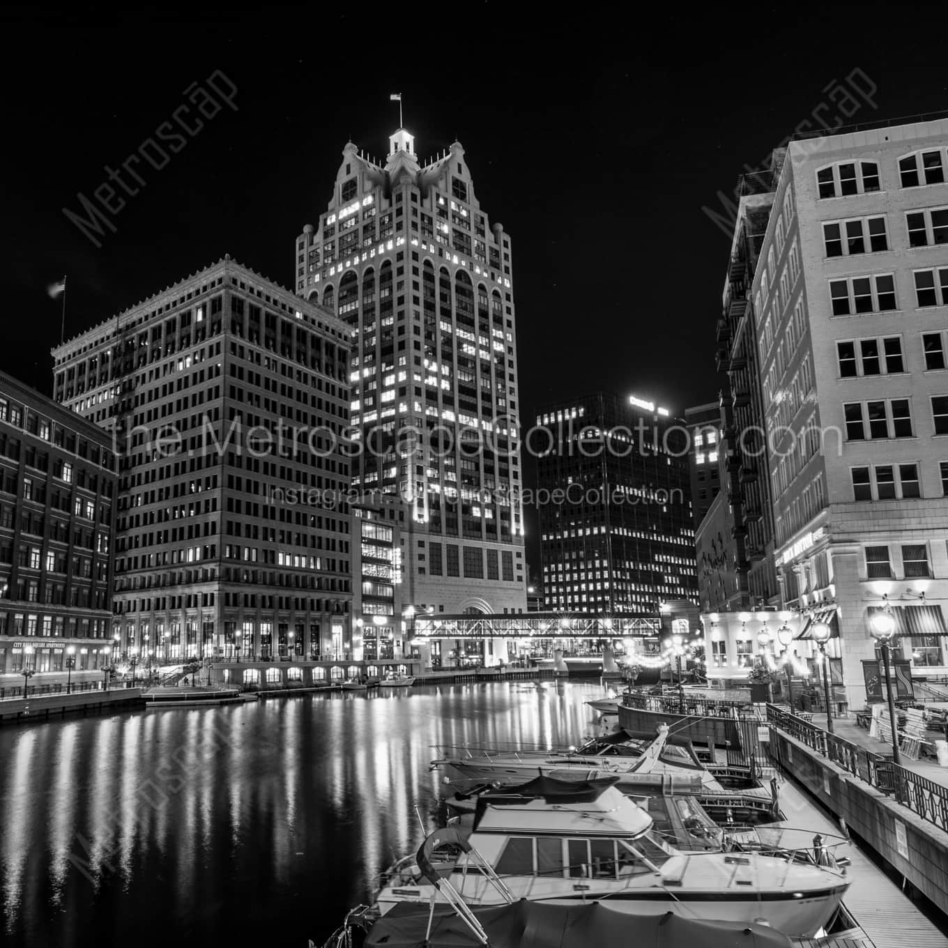 Downtown Milwaukee from Wells Street Framed Photos Downtown Milwaukee from Wells Street Framed Photos square crop