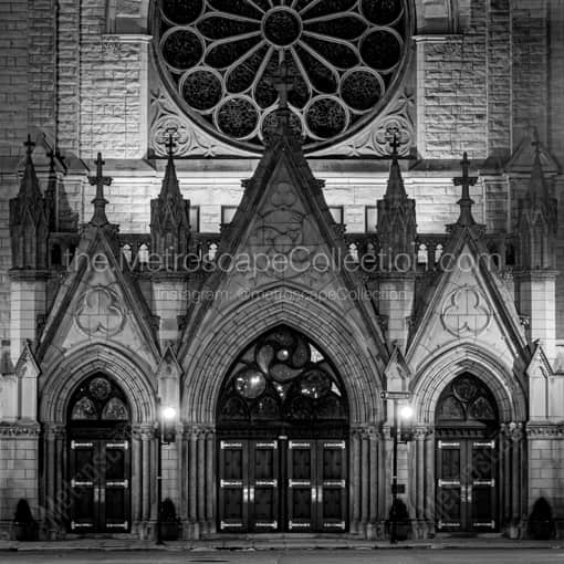 The Church of the Gesu on Marquette Campus -- Milwaukee Black and White Framed Photos