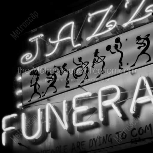 A Jazz Funeral -- New Orleans Black and White Framed Photos