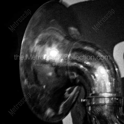 A New Orleans Jazz Sousaphone -- New Orleans Black and White Framed Photos