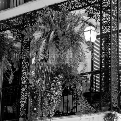 A French Quarter Balcony -- New Orleans Black and White Framed Photos