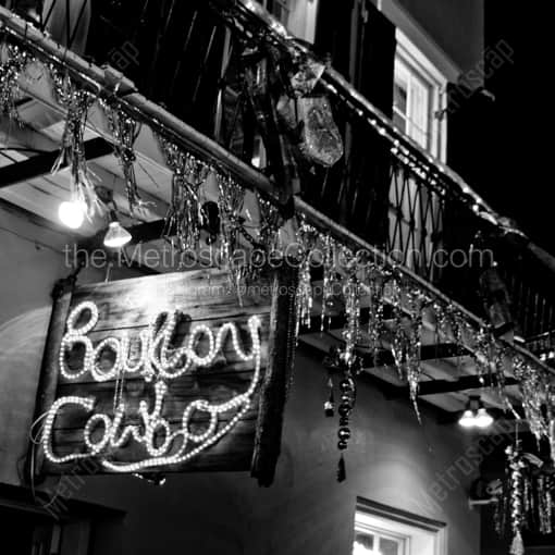 The Bourbon Cowboy in the French Quarter -- New Orleans Black and White Framed Photos
