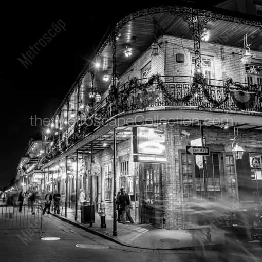 Embers on Bourbon Street -- New Orleans Black and White Framed Photos
