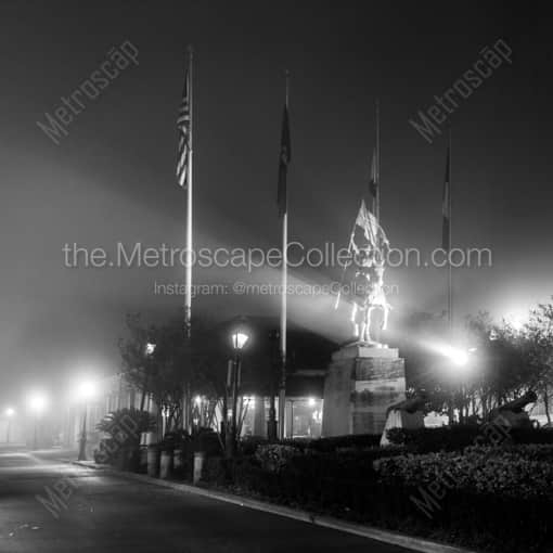 The Joan of Arc Statue in the French Quarter -- New Orleans Black and White Framed Photos