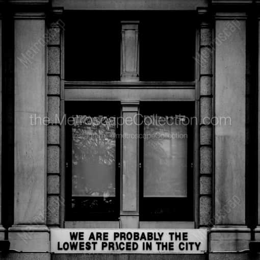 Matte Black WOOD Framed Black and White New York City Photograph: New York Citys Confident Small Businesses in a Square Matte Black Wood Frame