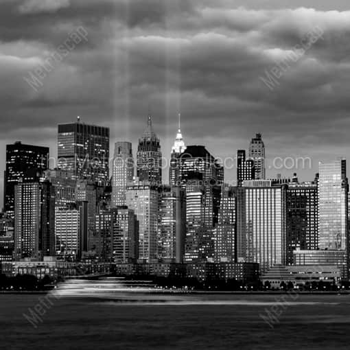 Matte Black WOOD Framed Black and White New York City Photograph: A Hudson River Ferry Boat in a Square Matte Black Wood Frame