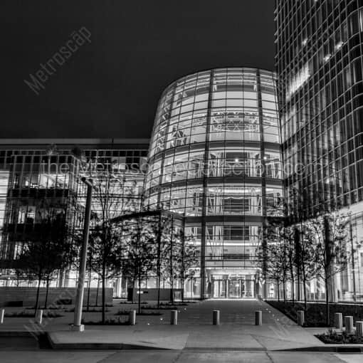 The Concourse of the Devon Tower -- Oklahoma City Black and White Framed Photos