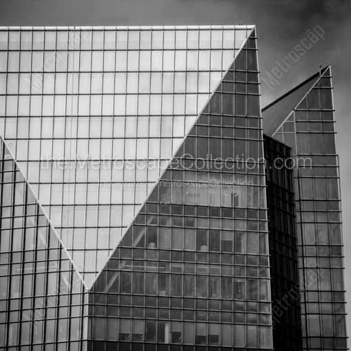The Top of the Devon Energy Tower -- Oklahoma City Black and White Framed Photos