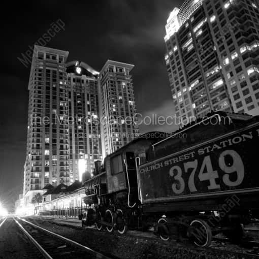 The Church Street Station Train -- Orlando Black and White Framed Photos