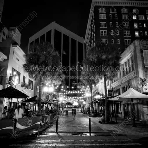 Orlando's Wall Street -- Orlando Black and White Framed Photos
