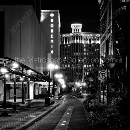 Orange Avenue in Downtown Orlando -- Orlando Black and White Framed Photos