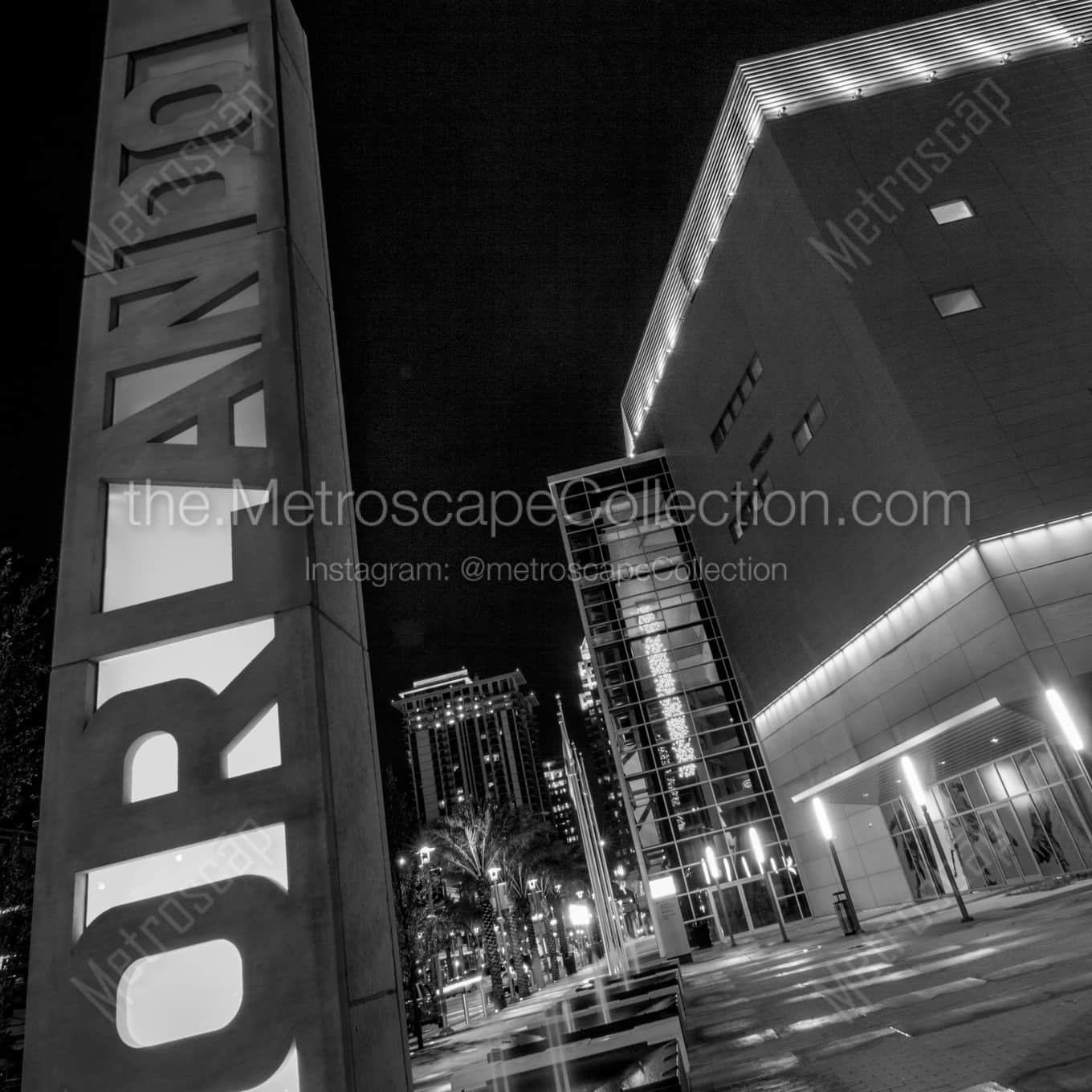 A Giant Orlando Pillar near the Amway Center Framed Photos A Giant Orlando Pillar near the Amway Center Framed Photos square crop