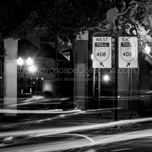 The FL-408 Tollway -- Orlando Black and White Framed Photos