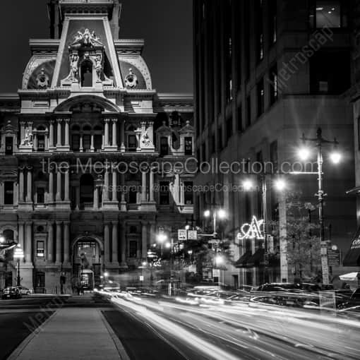 Philadelphia Framed Photos of The South Facad of Philadelphia City Hall at Chestnut and Broad The South Facad of Philadelphia City Hall at Chestnut and Broad -- Philadelphia Black and White Framed Photos