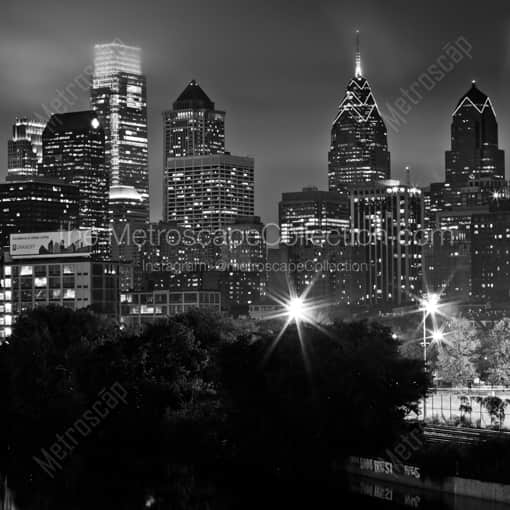 Philadelphia Framed Photos of The Eastern Philadelphia Skyline with Liberty Place and Comcast The Eastern Philadelphia Skyline with Liberty Place and Comcast -- Philadelphia Black and White Framed Photos