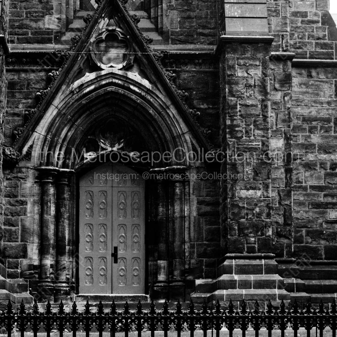 The Red Door on the Trinity Cathedral Framed Photos square crop